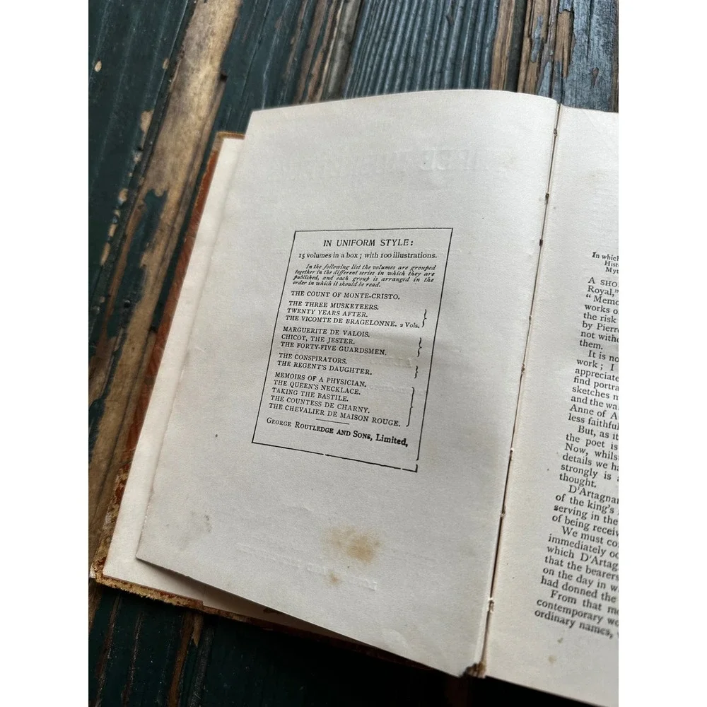 Antique The Three Musketeers Alexandre Dumas George Routledge & Sons Illustrated